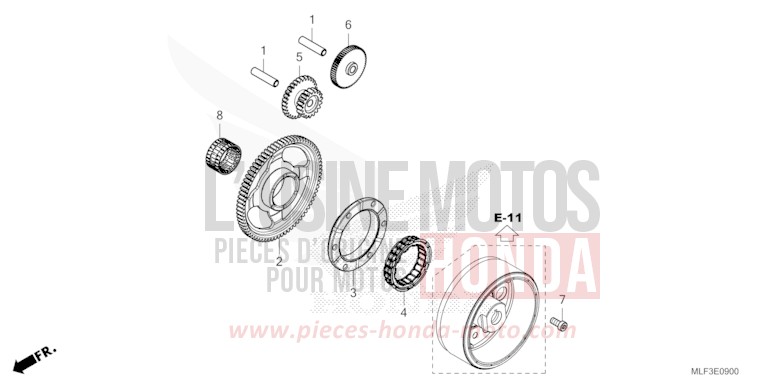 EMBRAYAGE DE DEMARRAGE de NT1100 MAT IRIDIUM GRAY METALLIC (NHC64) 2024