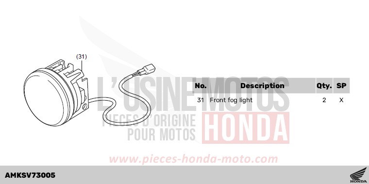 KIT,FR FOG LIGHT de NT1100 MAT IRIDIUM GRAY METALLIC (NHC64) 2024