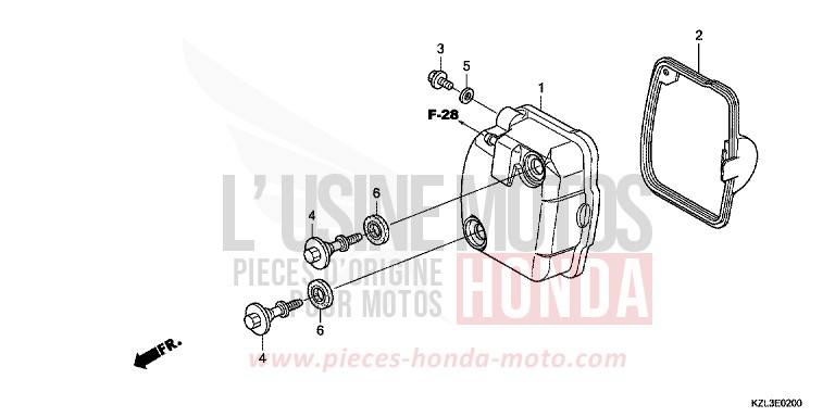COUVERCLE DE CULASSE de NSC110 PEARL PROCYON BLACK (NHA06) 2011