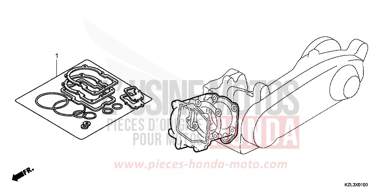 TROUSSE DE JOINT A de NSC110 PEARL PROCYON BLACK (NHA06) 2011