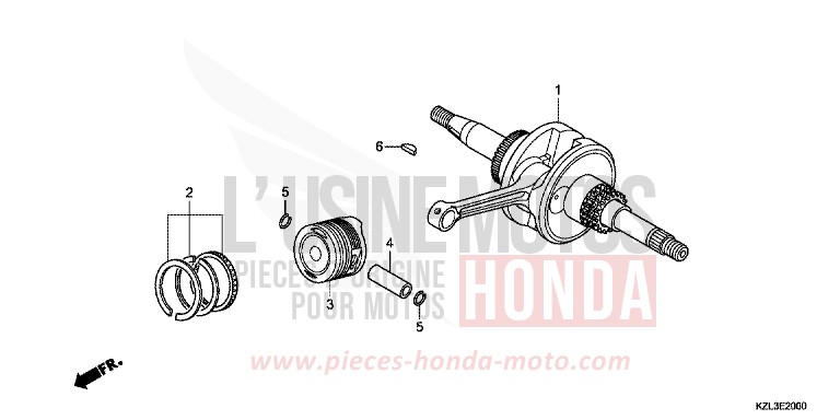VILEBREQUIN/PISTON de NSC110 PEARL WHITE (NHA20) 2011