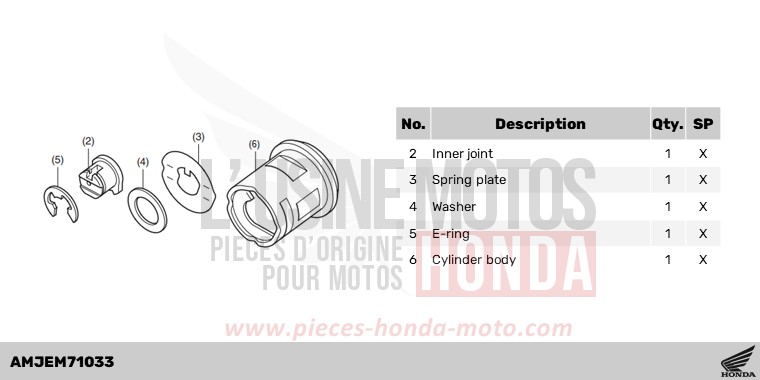 ELEMENT RETROVISEUR de X-ADV PEARL GLARE WHITE (NHB53) de 2025
