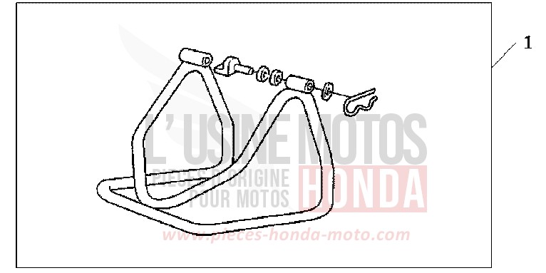 BEQUILLE ARRIERE de CBR600F NOIR (NH1) de 2001
