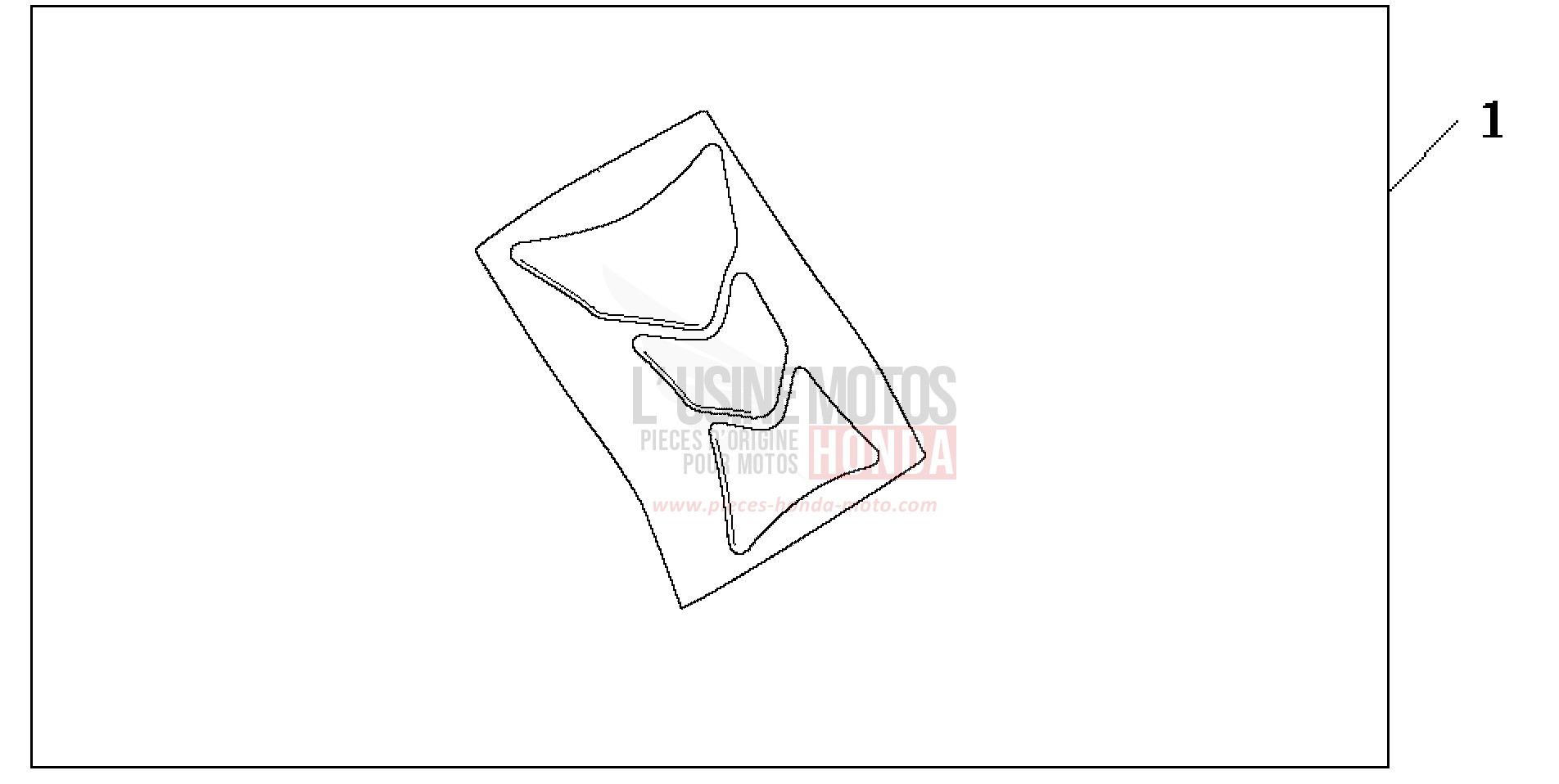 TANK PAD HRC LOGO de CBR600F NOIR (NH1) de 2001
