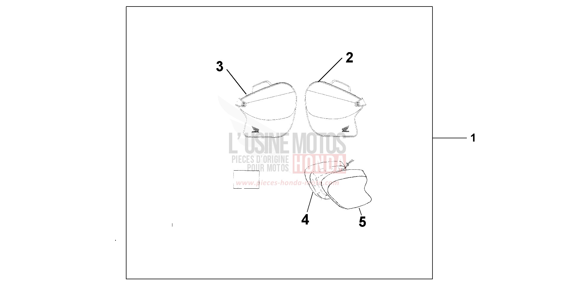PAIRE BAGAGES SOUPLE TOURING de CBR600F SPARKLING RED (R127) de 2001