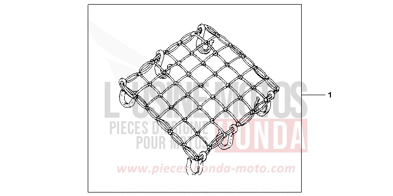 FILET @ BAGAGES NOIR de CBR600F SPARKLING RED (R127) de 2001