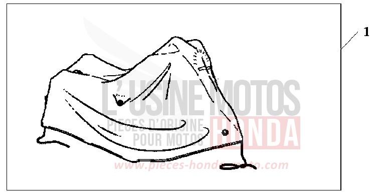 BODY COVER L de CBR600F NOIR (NH1) de 2004