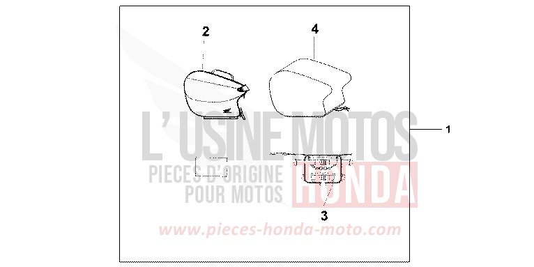SAC ARRIERE SOUPLE TOURING de CBR600F ITALIAN RED (R157) de 2004