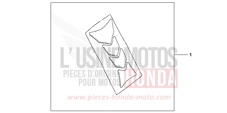 TANK PAD HRC LOGO de CBR600F ITALIAN RED (R157) de 2004