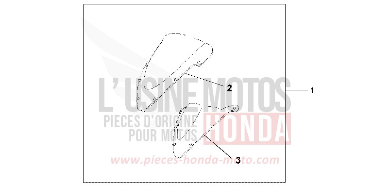 BULLE HAUTE CBR600.2001 de CBR600F ITALIAN RED (R157) de 2004