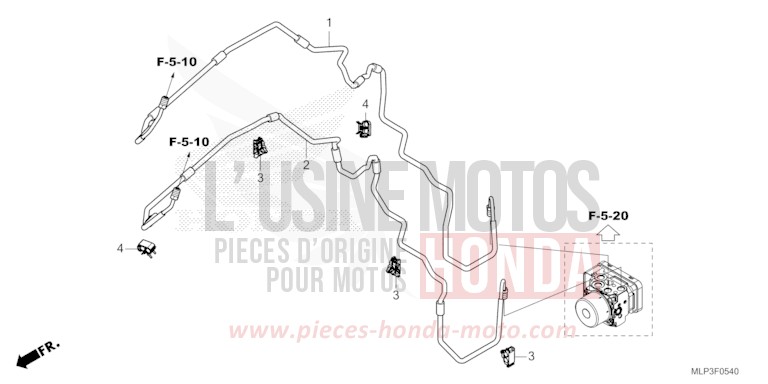 TUYAU DE FREIN de CL500 MAT FRESCO BROWN (Y215) de 2025