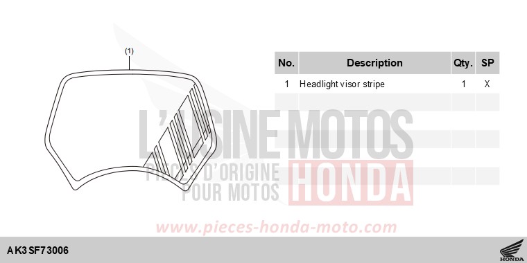 KIT,HEAD LIGHT VISOR STRIPE *GRAY 1* de CL500 PEARL DUSK YELLOW (Y238) de 2025