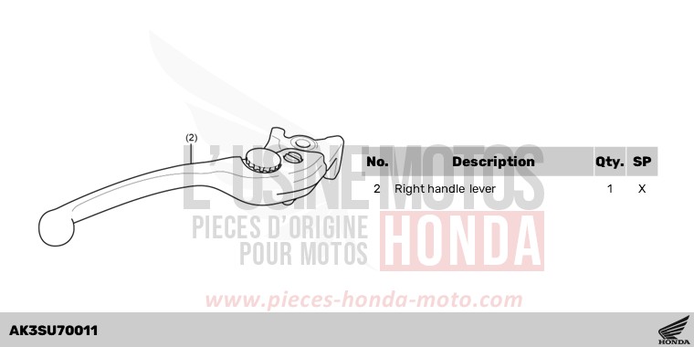 ADJUSTABLE BRAKE LEVER de CL500 PEARL DUSK YELLOW (Y238) de 2025