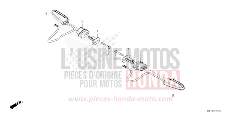 CLIGNOTANT ARRIERE de NT1100 IRIDIUM GRAY METALLIC (NHC65) de 2026
