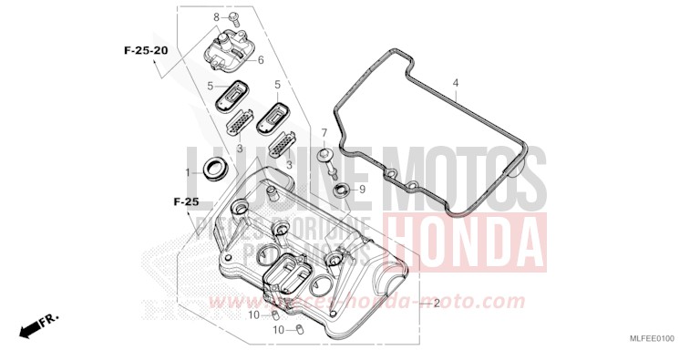 COUVERCLE DE CULASSE de NT1100 MAT WARM ASH METALLIC (YR386) de 2026