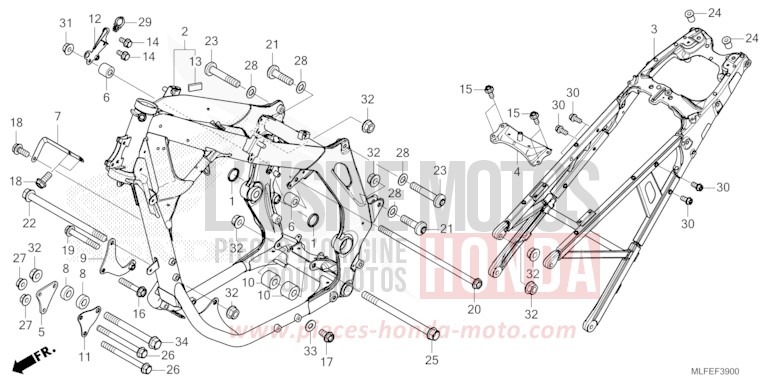 CARROSSERIE DE CHASSIS de NT1100 MAT WARM ASH METALLIC (YR386) 2026