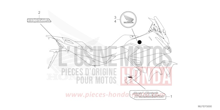 MARQUE/EMBLEME de NT1100 PEARL HAWKSEYE BLUE (PB409) 2026