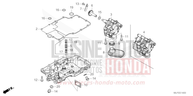 CARTER D'HUILE/POMPE A HUILE de NT1100 MAT WARM ASH METALLIC (YR386) de 2025