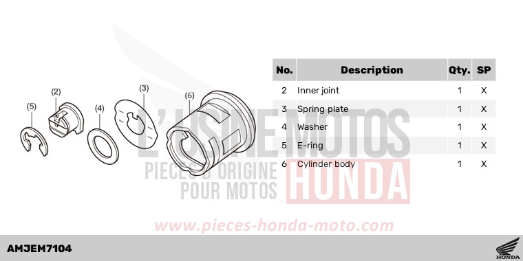 CYLINDER INNER SET,1KEY(WAVE) de X-ADV MAT GOLDFINCH YELLOW (Y242) de 2025