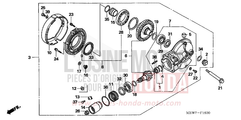 ENGRENAGE MENE DE SORTIE de Deauville SHASTA WHITE (NH138) de 2010