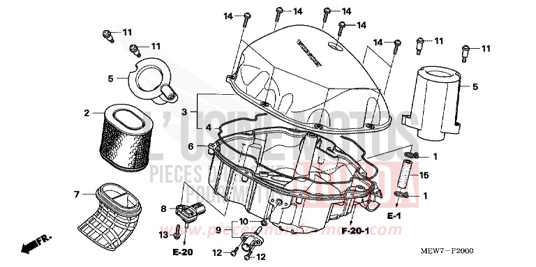 FILTRE A AIR de Deauville SHASTA WHITE (NH138) de 2010