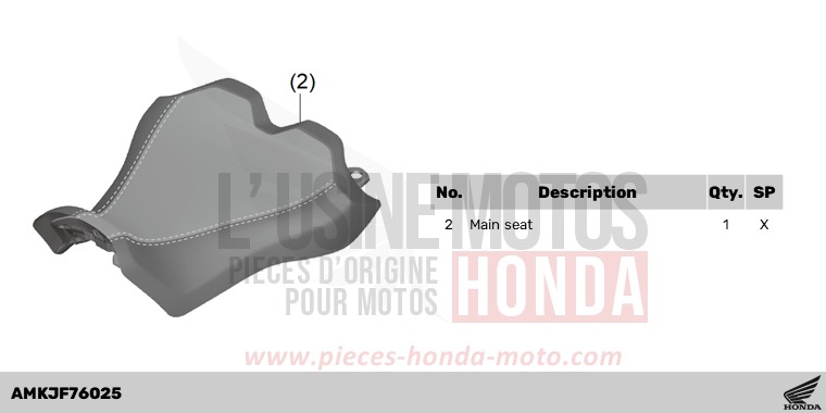 KIT,MAIN SEAT(ALCANTARA) de CB1000R GRAPHITE BLACK (NHB01) 2023