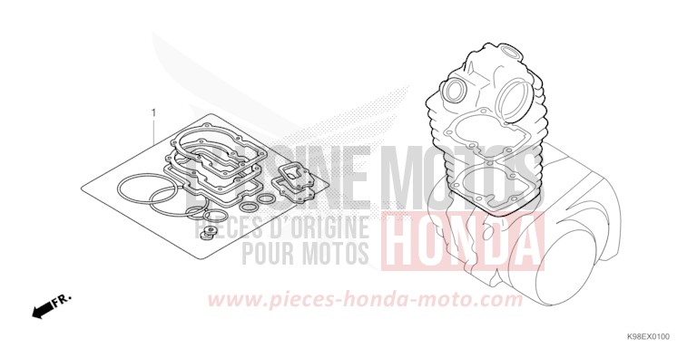 TROUSSE DE JOINT A de CB125R MAT PEARL DIASPRO RED (R414) 2026