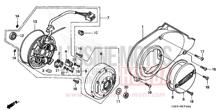 PANNEAU CARTER-MOTEUR G. (ST50C/ST70C/K) de DAX NOIR (NH1) de 1982