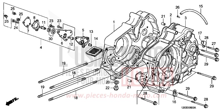 CARTER MOTEUR/POMPE A HUILE de DAX CANDY RUBY RED (R4) de 1989