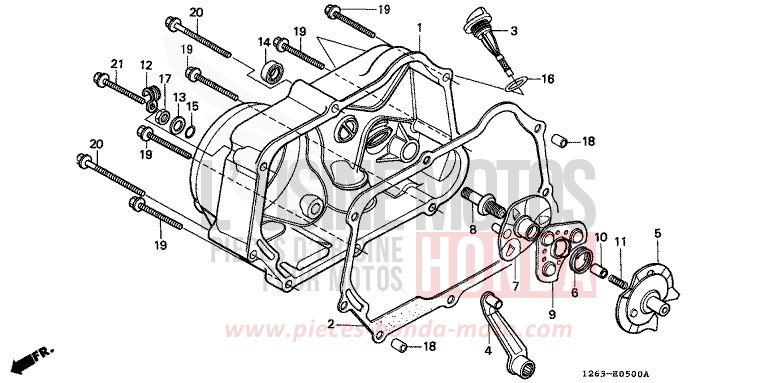 PANNEAU CARTER-MOTEUR D. de DAX ITALIAN RED (R157) 1990