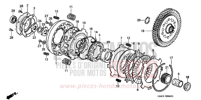 EMBRAYAGE (ST50J/K/L/ST70L) de DAX ITALIAN RED (R157) de 1990
