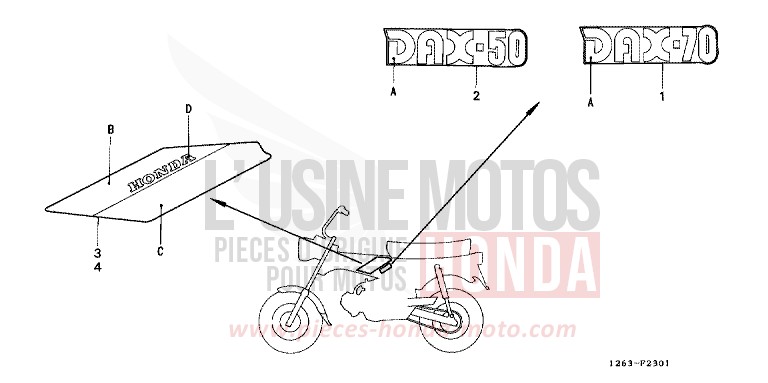 RAYURE (ST50L/ST70L) de DAX ITALIAN RED (R157) de 1990