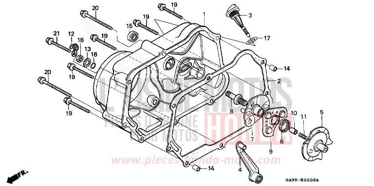 PANNEAU CARTER-MOTEUR D. de DAX CANDY RUBY RED (R4) de 1992