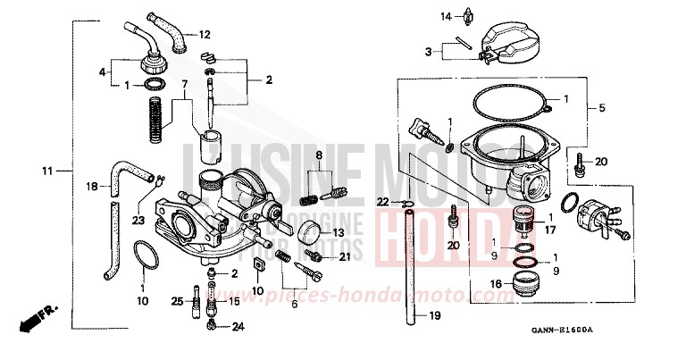 CARBURATEUR de DAX SUMMER BLOND METALLIC (YR129) de 1992
