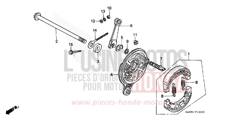 PANNEAU DE FREIN ARRIERE de DAX SUMMER BLOND METALLIC (YR129) de 1992