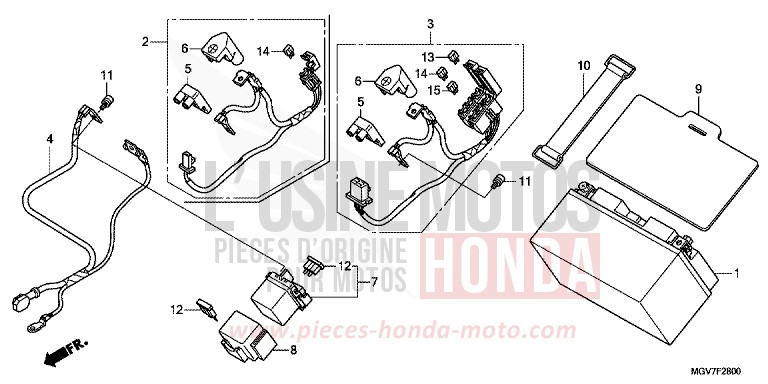 BATTERIE de CBR600F PEARL COOL WHITE (NHA16K) 2012