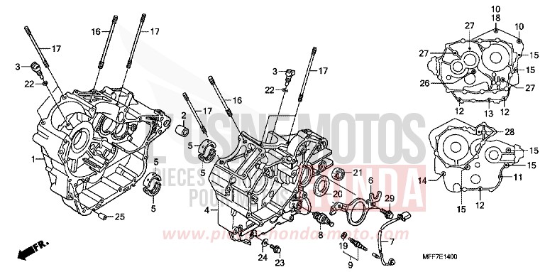 CARTER MOTEUR de Transalp SHASTA WHITE (NH138K) 2010