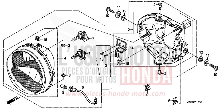 PROJECTEUR de Transalp PEARL CONCOURS BLACK (NHA65) 2011