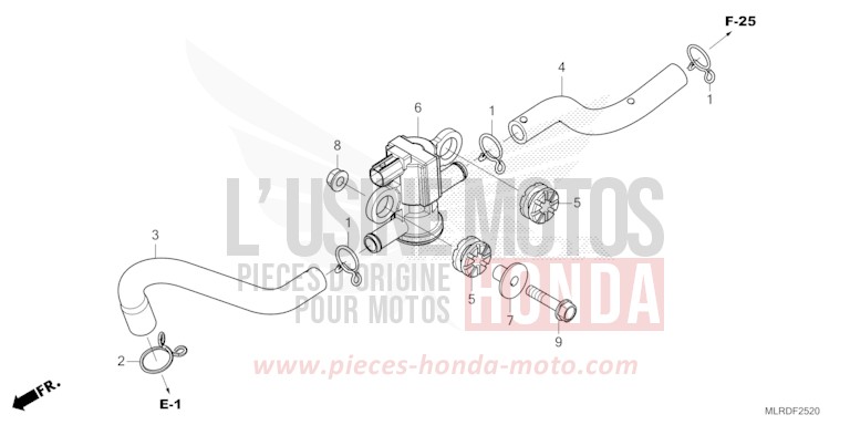 ELECTROVANNE INJECTION D'AIR de NX500 MAT GUNPOWDER BLACK METALLIC (NH436) 2026