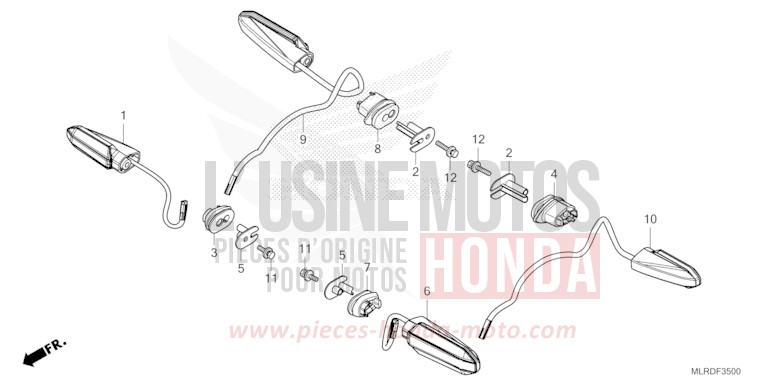 CLIGNOTANT de NX500 MAT GUNPOWDER BLACK METALLIC (NH436) 2026