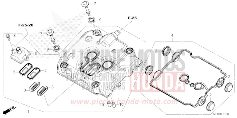 COUVERCLE DE CULASSE de NX500 PEARL HORIZON WHITE (NHB61) 2026