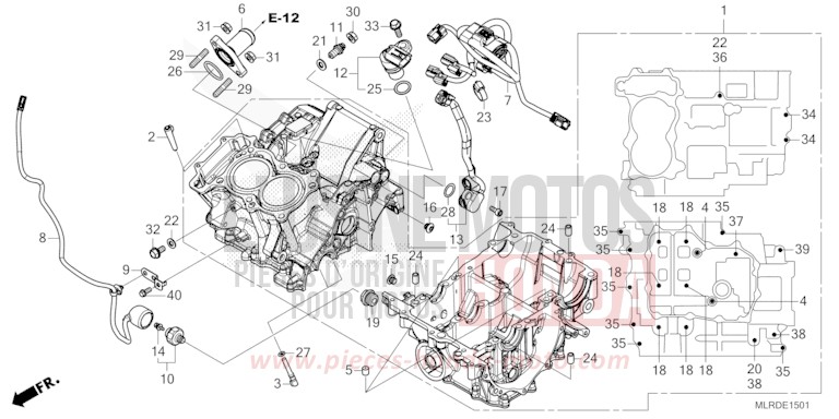 CARTER MOTEUR (CB500XAC) de NX500 PEARL HORIZON WHITE (NHB61) 2026