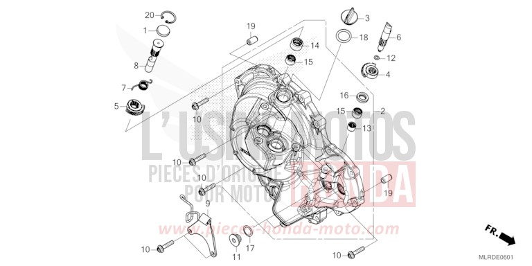 PANNEAU CARTER-MOTEUR D. (E-CLUTCH) de NX500 GRAPHITE BLACK (NHB01) 2026