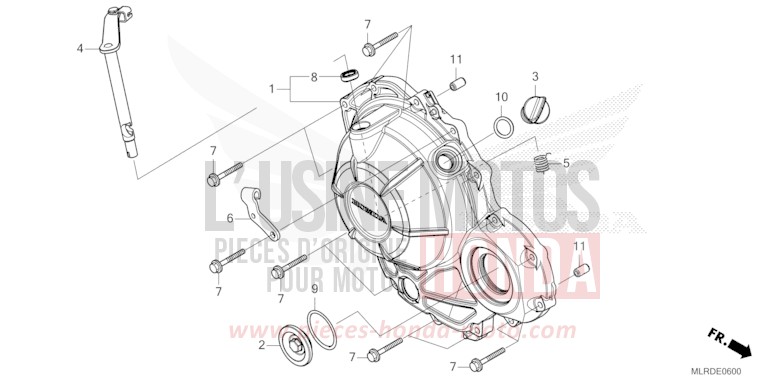 PANNEAU CARTER-MOTEUR D. de NX500 PEARL HORIZON WHITE (NHB61) 2026