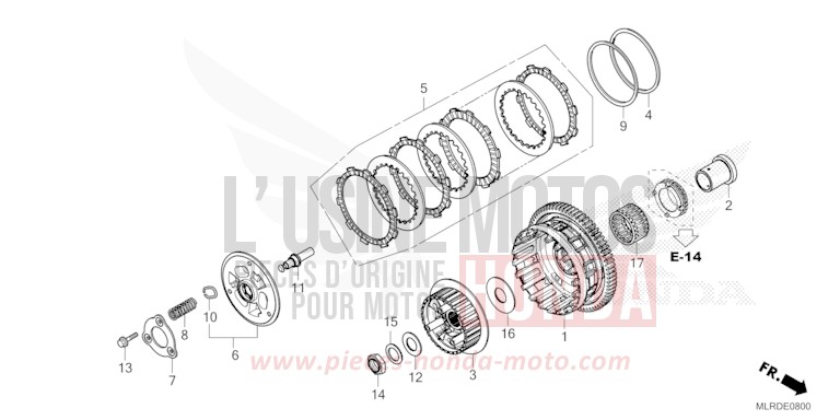 EMBRAYAGE de NX500 GRAPHITE BLACK (NHB01) 2026