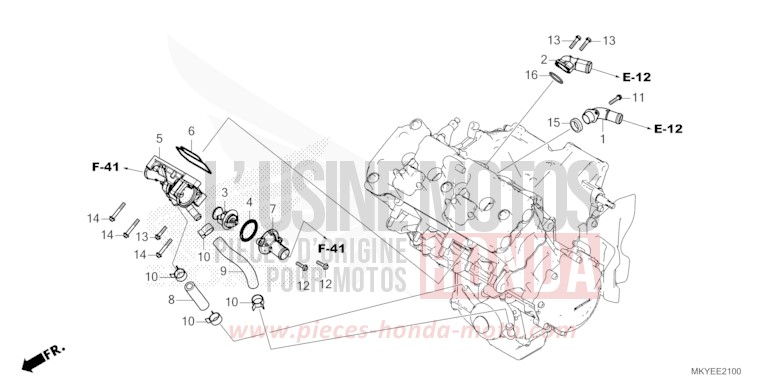 THERMOSTAT de CB650R CANDY CHROMOSPHERE RED (R381) 2024