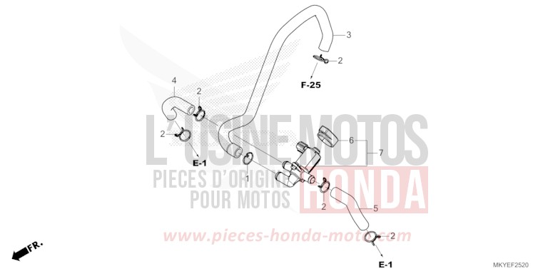VALVE COMMANDE INJECTION D'AIR de CB650R CANDY CHROMOSPHERE RED (R381) 2024