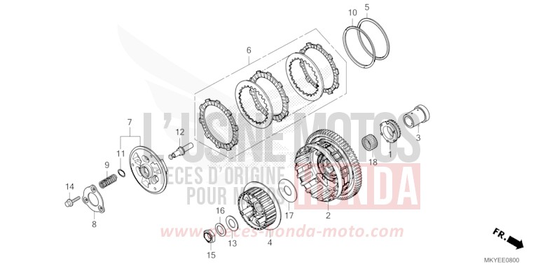 EMBRAYAGE de CB650R MAT GUNPOWDER BLACK METALLIC (NH436) 2024