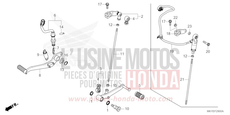 PEDALE de CB650R MAT LAUREL GREEN METALLIC (G207) 2024