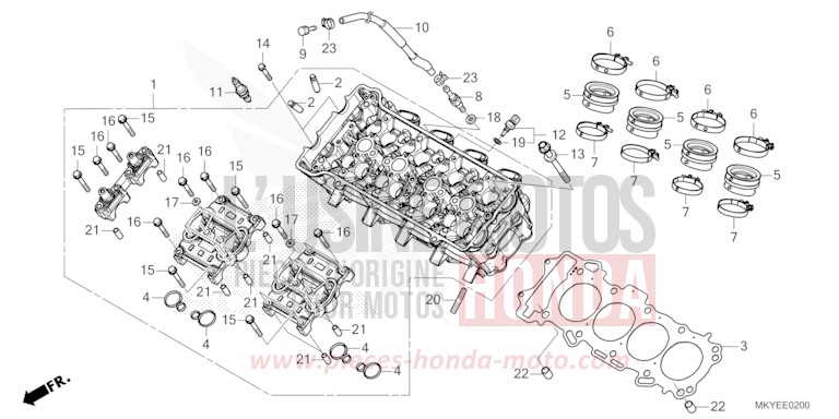 CULASSE de CB650R PEARL SMOKY GRAY (NHC53) 2024